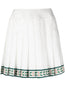 Laurel pleated silk miniskirt