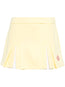 logo-embroidered pleated miniskirt
