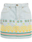 embroidered cotton mini skirt