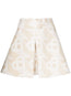 monogram-pattern wool-blend skirt