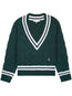 logo-embroidered cotton jumper