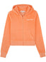 Italic-logo zip-up hoodie