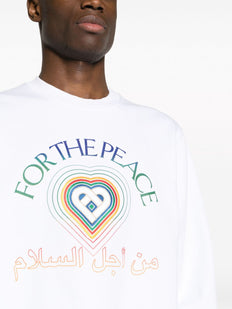 Bluza bawełniana z nadrukiem Peace Gradient