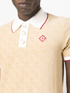 polo z monogramem-żakardem