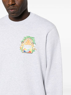 bluza z organicznej bawełny z nadrukiem logo
