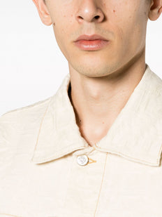 monogram-jacquard denim jacket
