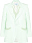 ribbed-trim single-breasted blazer