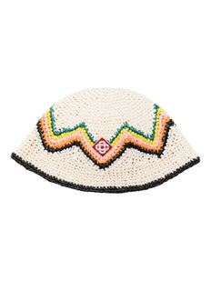 logo-appliqué zigzag bucket hat