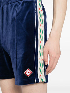 Szorty dresowe z aksamitu z monogramem Heart