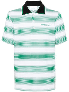koszulka polo w paski z haftowanym logo