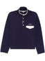 bluza z haftowanym logo i guzikami