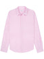 logo-embroidered striped shirt