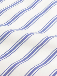 logo-embroidered striped shirt