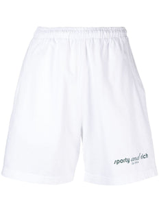 logo-print cotton track shorts