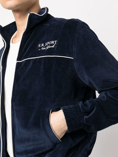 bluza z haftowanym logo i zamkiem błyskawicznym