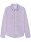 logo-embroidered striped cotton shirt