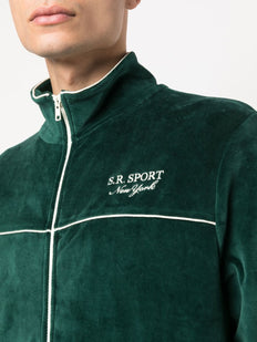 bluza z haftowanym logo i zamkiem błyskawicznym