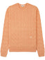 logo-embroidered cable-knit jumper