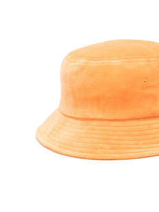 kapelusz typu bucket z bawełnianego aksamitu z haftowanym logo