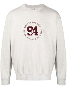 bluza z okrągłym dekoltem i nadrukiem logo