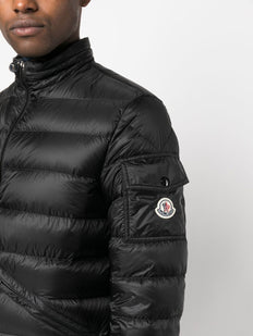 padded zip-up down jacket