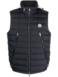 logo-patch padded vest