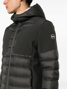 hooded zip-up padded jacket