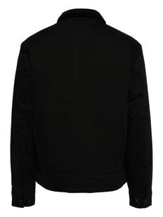 logo-embroidered zip-up bomber jacket
