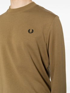 logo-embroidered knitted jumper