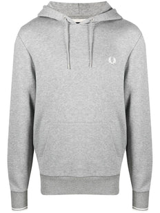 drawstring embroidered-logo hoodie