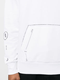 x GATE194 bluza z kapturem z nadrukiem sygnowanym
