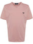 Ringer logo-embroidered T-shirt