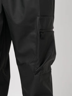 drawstring-waistband tapered cargo trousers