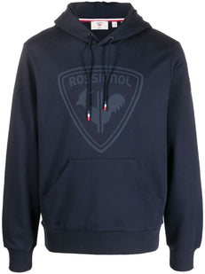 logo-print cotton hoodie