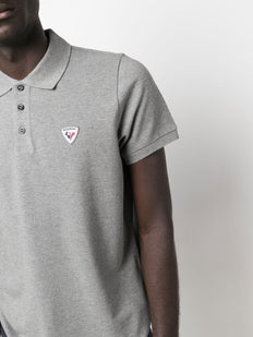 logo-applique polo shirt