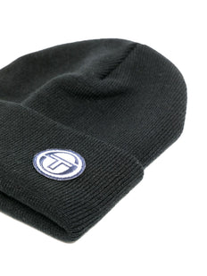 logo-patch ribbed-knit beanie