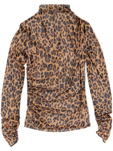 leopard-print T-shirt