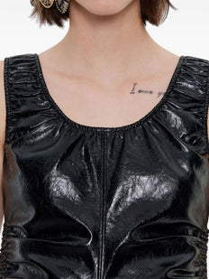 sukienka mini z marszczeniami