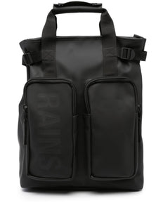 logo-print multi-pocket backpack