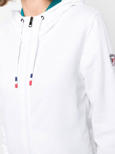 bluza z kapturem zapinana na zamek z nadrukowanym logo