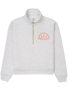 sweter z nadrukiem logo, zapinany na suwak