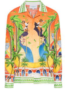 Trophy Orange linen shirt