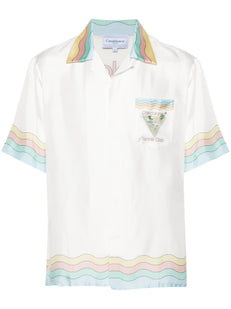 cuban-collar silk shirt