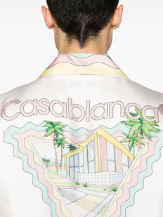 cuban-collar silk shirt