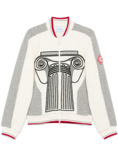 embroidered terry jacket