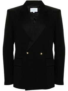 double-breasted tuxedo blazer