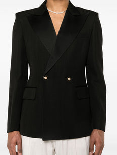 double-breasted tuxedo blazer