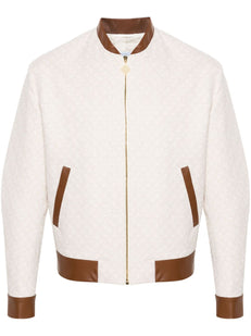 monogram-jacquard bomber jacket