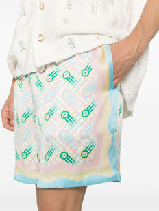 Ping Pong silk shorts