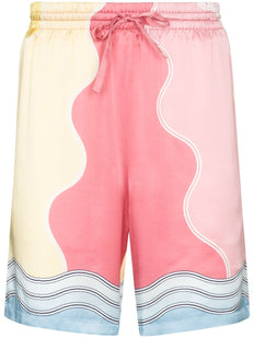 Soleil Levant silk shorts